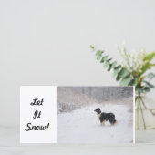 Fotokaart - Laat het sneeuwen! Feestdagenkaart (Staand voorkant)