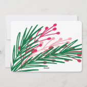 Fotokaart met bladeren en bessen feestdagenkaart (Achterkant)