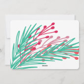 Fotokaart met bladeren en bessen feestdagenkaart (Achterkant)