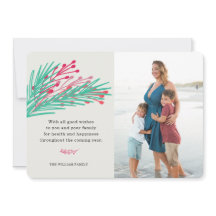 Fotokaart met bladeren en bessen