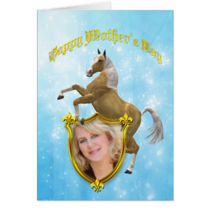 Fotokaart met een fokpaard