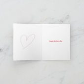 Fotokaart met handgetekende Moederdag Kaart (Binnen)