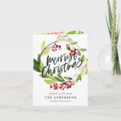 Fotokaart met het meest favoriete kerstblad voor w feestdagen kaart (Voorkant)