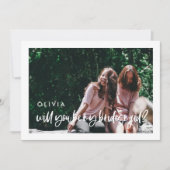 Fotokaart met modern elegant Bridesmaid-voorstel Kaart (Voorkant)