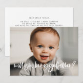 Fotokaart met modern elegant Godfather-voorstel Kaart (Voorkant / Achterkant)