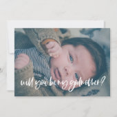 Fotokaart met modern elegant Godmoeder-voorstel Kaart (Voorkant)