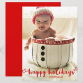 Fotokaart met Prettige feestdagen bericht Feestdagenkaart (Voorkant / Achterkant)