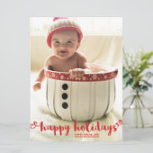 Fotokaart met Prettige feestdagen bericht Feestdagenkaart (Staand voorkant)