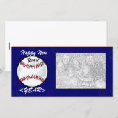 Fotokaart - Nieuw jaar Baseball Feestdagenkaart (Voorkant / Achterkant)