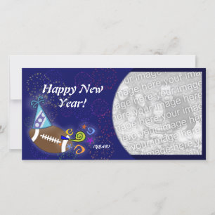 Fotokaart - Nieuwjaar Football Feestdagenkaart