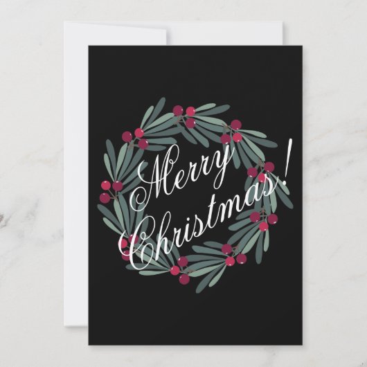 Fotokaart Personaliseer kerstscript Feestdagenkaart (Voorkant)