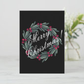 Fotokaart Personaliseer kerstscript Feestdagenkaart (Staand voorkant)