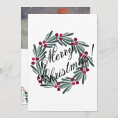 Fotokaart Personaliseer kerstscript Feestdagenkaart (Voorkant / Achterkant)