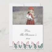 Fotokaart Personaliseer kerstscript Feestdagenkaart (Achterkant)