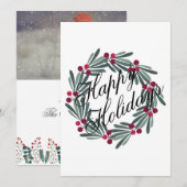 Fotokaart Prettige feestdagen script aanpassen Feestdagenkaart (Voorkant / Achterkant)