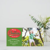 Fotokaart Retro "Merry Kerstmis EST A.D. 336" Feestdagenkaart (Staand voorkant)