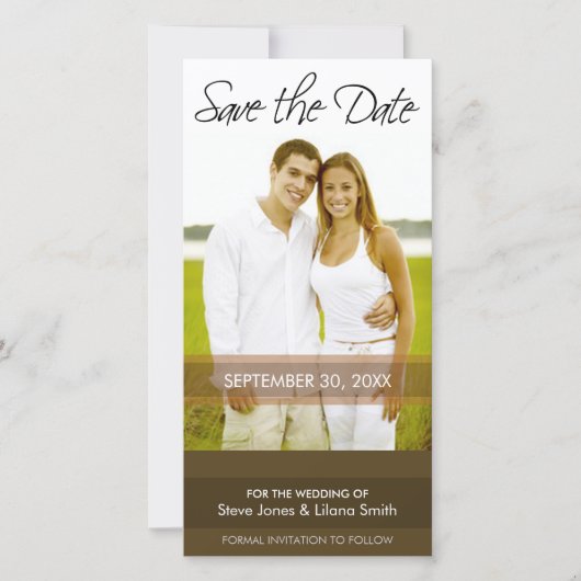 Fotokaart: Sla de datum op - Minimalistisch Save The Date (Voorkant)