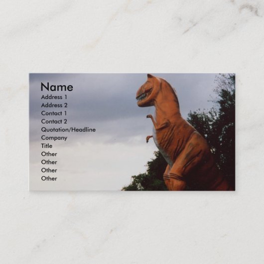 Fotokaart T-Rex Dinosaur Visitekaartje (Voorkant)