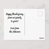 Fotokaart Thanksgiving Upload uw eigen foto Briefkaart (Achterkant)