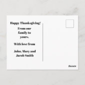Fotokaart Thanksgiving Upload uw eigen foto Briefkaart (Achterkant)