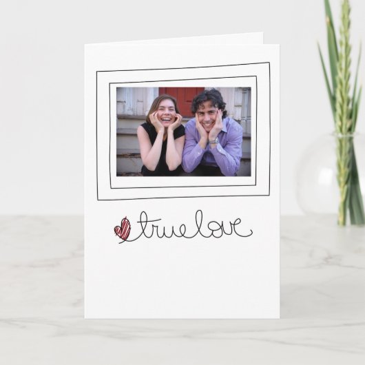 Fotokaart valentijnen feestdagen kaart (Voorkant)
