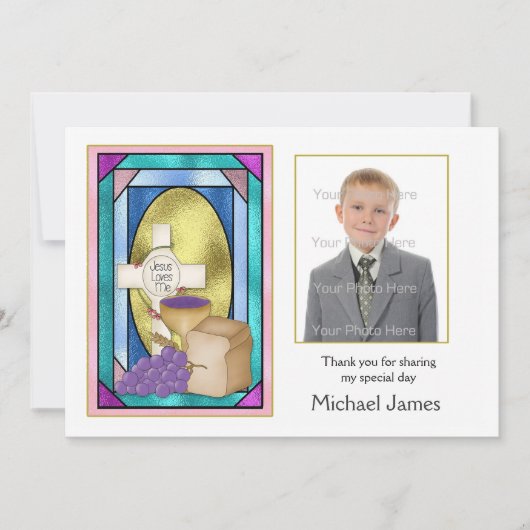 Fotokaart van de eerste Heilige Communistische Sym Kaart (Voorkant)