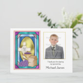 Fotokaart van de eerste Heilige Communistische Sym Kaart (Staand voorkant)