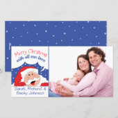 Fotokaart van de kerstman... feestdagenkaart (Voorkant / Achterkant)