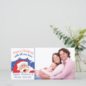 Fotokaart van de kerstman... feestdagenkaart (Staand voorkant)