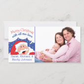 Fotokaart van de kerstman... feestdagenkaart (Voorkant)