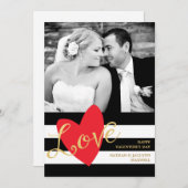 Fotokaart van de Moderne Liefde Valentijnsdag Feestdagenkaart (Voorkant / Achterkant)