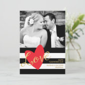 Fotokaart van de Moderne Liefde Valentijnsdag Feestdagenkaart (Staand voorkant)