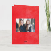 Fotokaart van de Rood-Waterverf van de voorzijde Feestdagen Kaart (Achterkant)