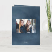 Fotokaart van de Waterverf van de marine van Frost Feestdagen Kaart (Achterkant)