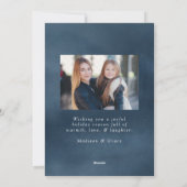 Fotokaart van de Waterverf van de marine van Frost Feestdagenkaart (Achterkant)