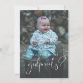 Fotokaart van Elegant en moderne Godouders Kaart (Voorkant)