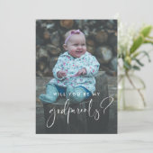 Fotokaart van Elegant en moderne Godouders Kaart (Staand voorkant)