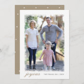 Fotokaart van Frosted Holiday Feestdagenkaart (Voorkant / Achterkant)