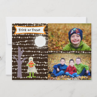 Fotokaart van Halloween Ghost Trick or treat - TBO Feestdagenkaart