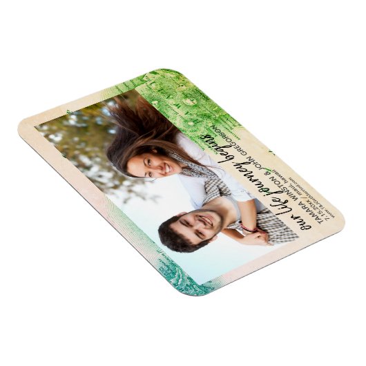 Fotokaart van Hawaï Bestemming Bruiloft Opslagdatu Magneet (Rechterzijde)