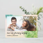 Fotokaart van Hawaii Destination Wedding Save Date Kaart (Staand voorkant)