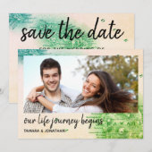 Fotokaart van Hawaii Destination Wedding Save Date Kaart (Voorkant / Achterkant)