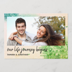 Fotokaart van Hawaii Destination Wedding Save Date Kaart