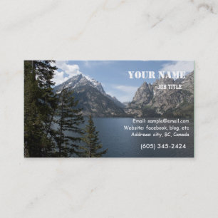 Fotokaart van het nationale park Grand Teton Visitekaartje