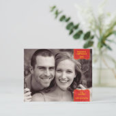 Fotokaart van het seizoen feestdagenkaart (Staand voorkant)