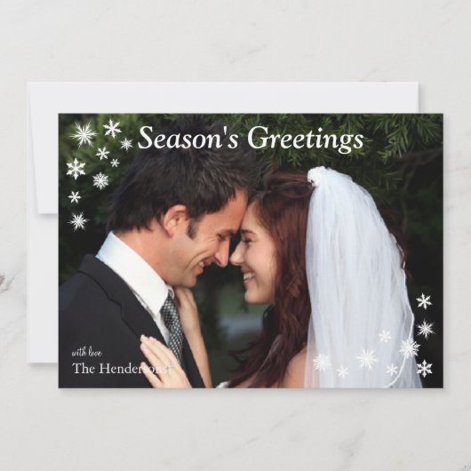 Fotokaart van het seizoen feestdagenkaart (Voorkant)