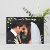 Fotokaart van het seizoen feestdagenkaart (Staand voorkant)