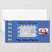 Fotokaart van het seizoen feestdagenkaart (Voorkant / Achterkant)