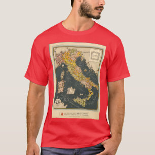Fotokaart van Italië Kleurrijke kleine kaart met k T-shirt