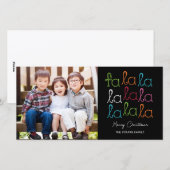 Fotokaart van La La Holiday Feestdagenkaart (Voorkant / Achterkant)